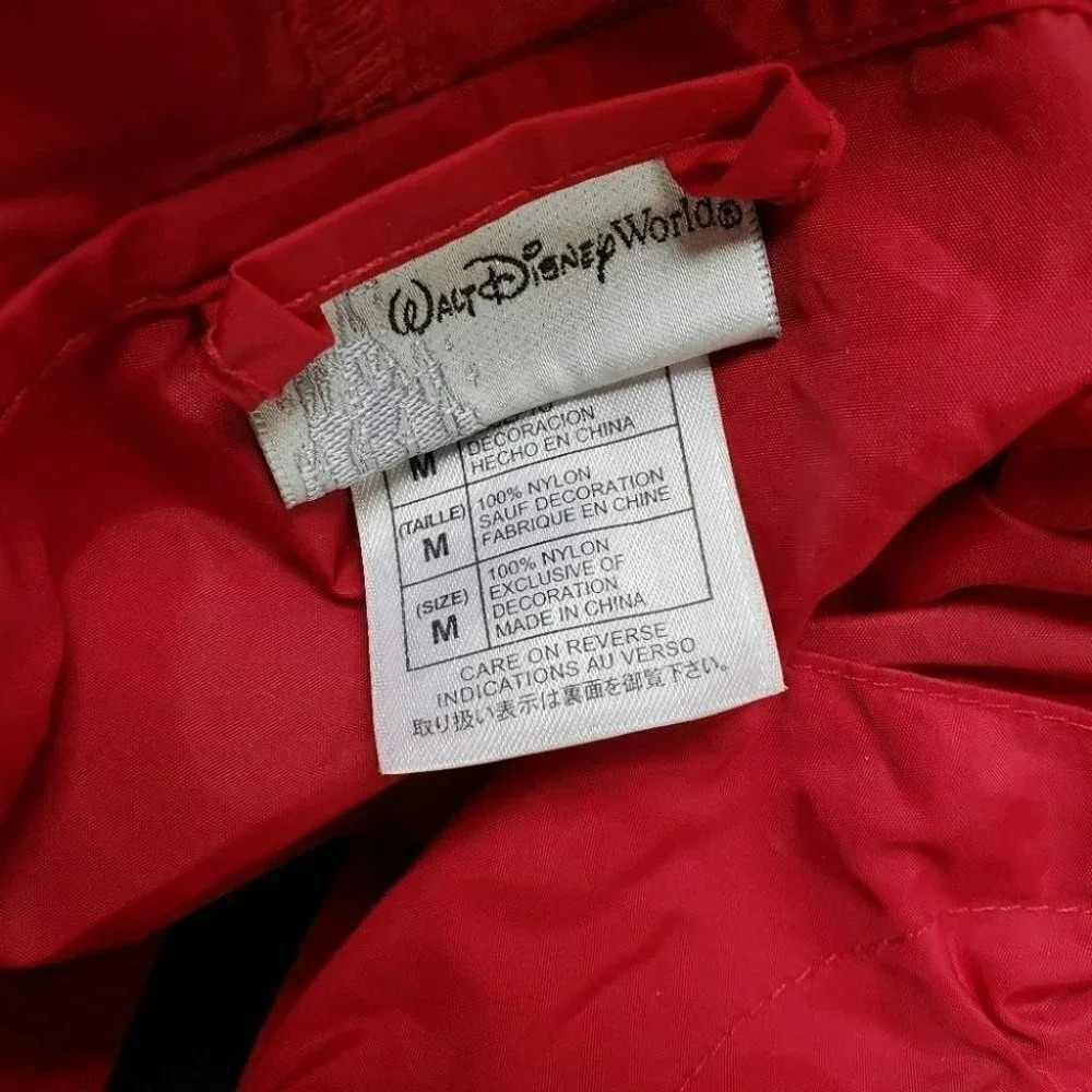 Walt‎ Disney World M Red/black foldable windbreaker jacket - Picture 6 of 6